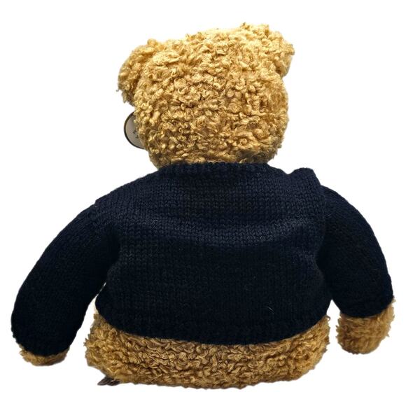 Ty Vintage 1990 Curley Teddy Bear with American Flag Sweater Toy - Picture 3 of 6